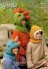 Knitting Pattern - Wendy 5830 - Serendipity Chunky - Dinosaur Hoods